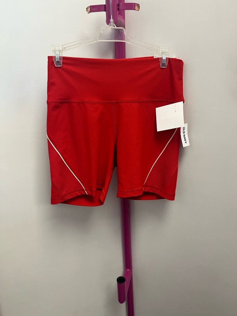 Old Navy Red High-Rise Athletic Bike Shorts